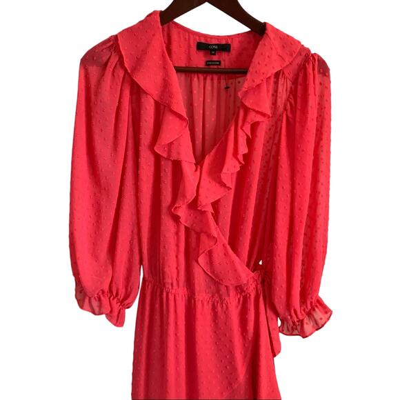 ICONS Objects of Devotion Cha Cha Wrap Dress Medium Pink NEW - Picture 3 of 7